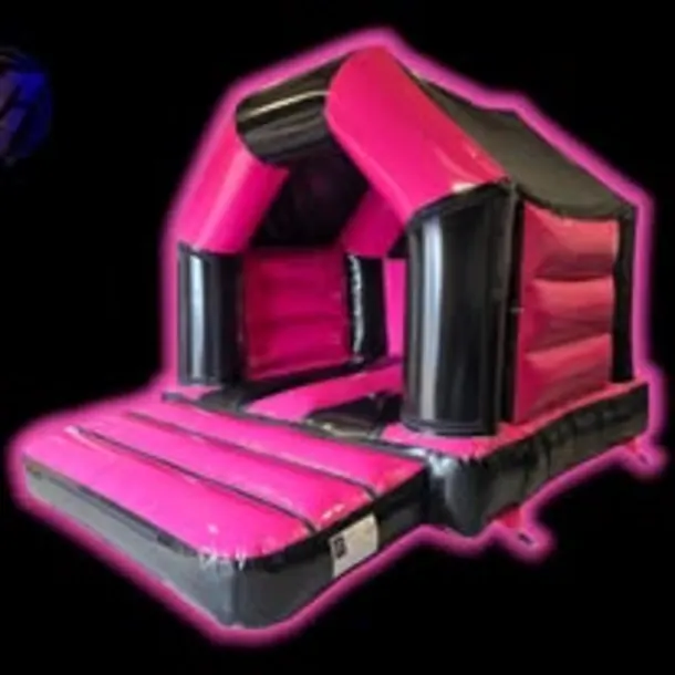 Black And Pink Bouncy Castle