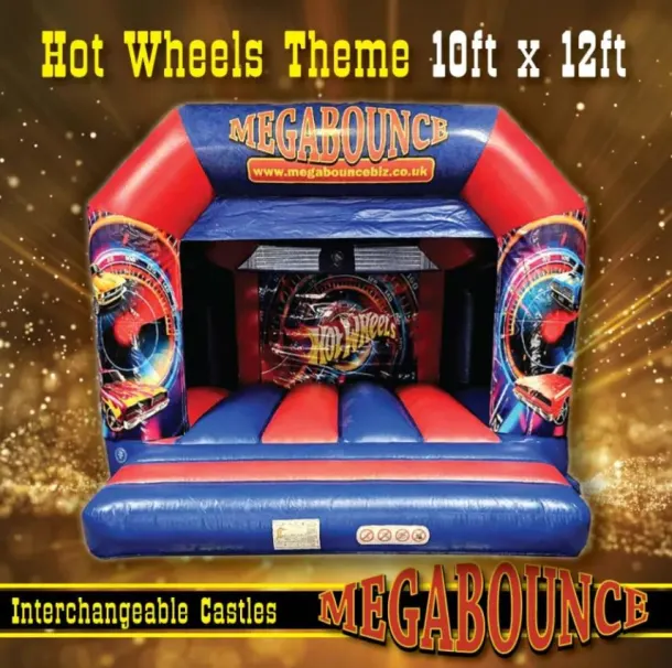 10ft X 12ft Hot Wheels Interchangeable Bouncy Castle