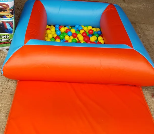 Orange And Blue Inflatable Ball Pool