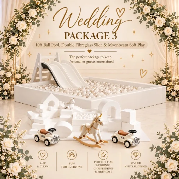 Wedding  Package 3- Xl 10 Foot Ball Pool Slide And Soft Play