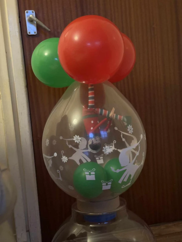 Christmas Balloon With Elf
