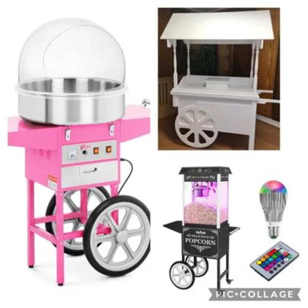 Candyfloss Candy Cart And Popcorn