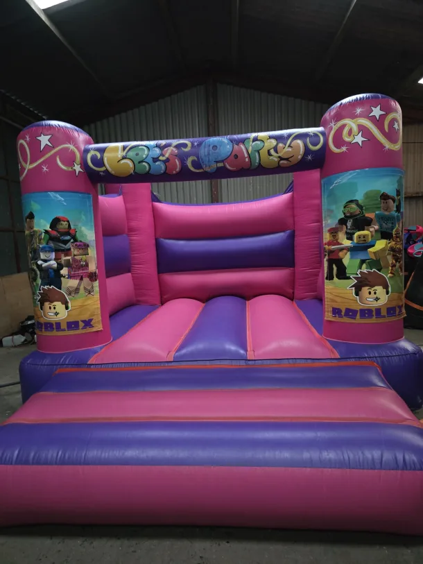 Pink And Purple Roblox H Frame Bouncy Castle