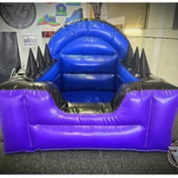 Blue And Purple Ball Pool. Measures At 6ft X 5ft X 5ft