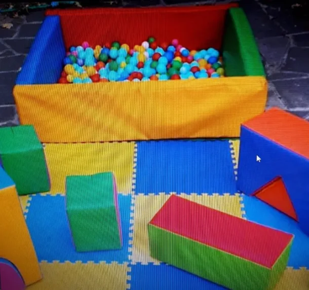 Ball Pool And Slide With Soft Play Shapes