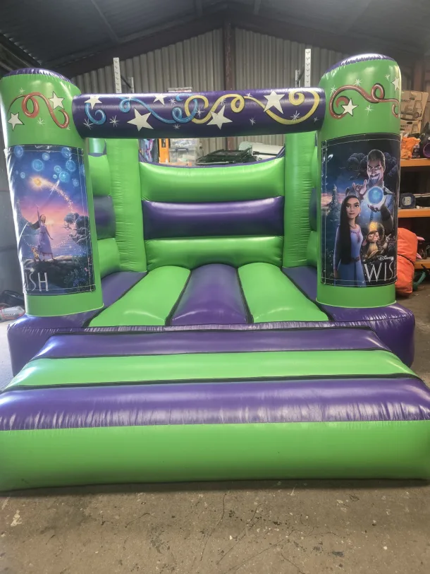Green And Purple Wish H Frame Bouncy Castle