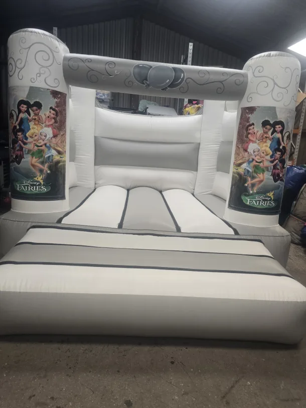 Grey White Tinkerbell H Frame Bouncy Castle