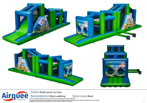 42ft Jungle Themed Obstacle Course