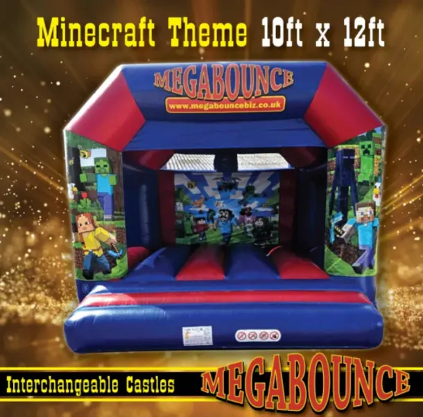 10ft X 12ft Minecraft Interchangeable Bouncy Castle