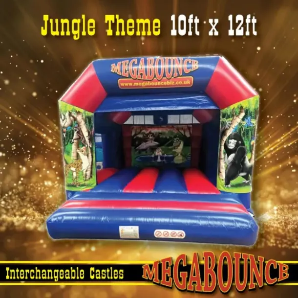 10ft X 12ft Jungle Interchangeable Bouncy Castle