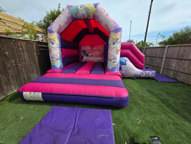 Unicorn Side Slide Combo Castle