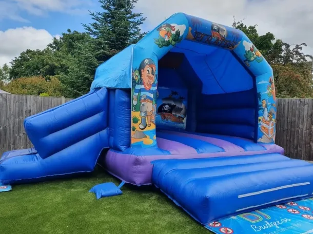 Pirate Themed Combo Side Slide Bouncy Castle