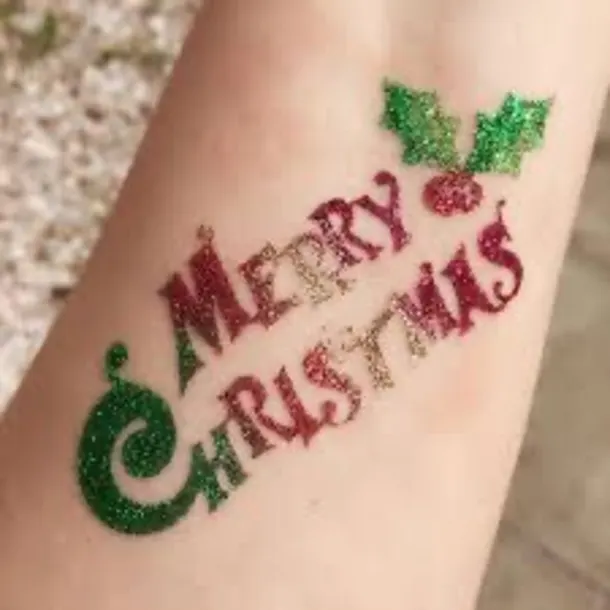 Christmas Glitter Tattoos