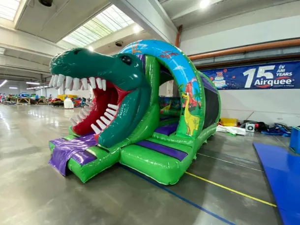 Dinosaur Circle Bounce And Slide Castle 18ft X 15ft