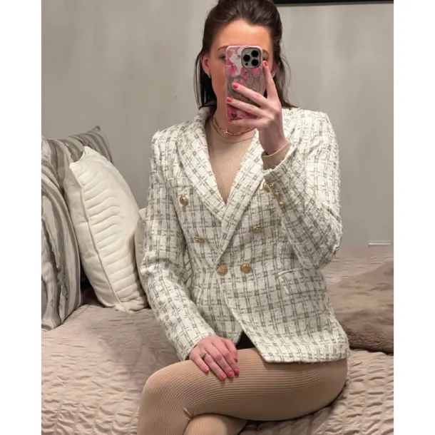 Metallic Military Blazer