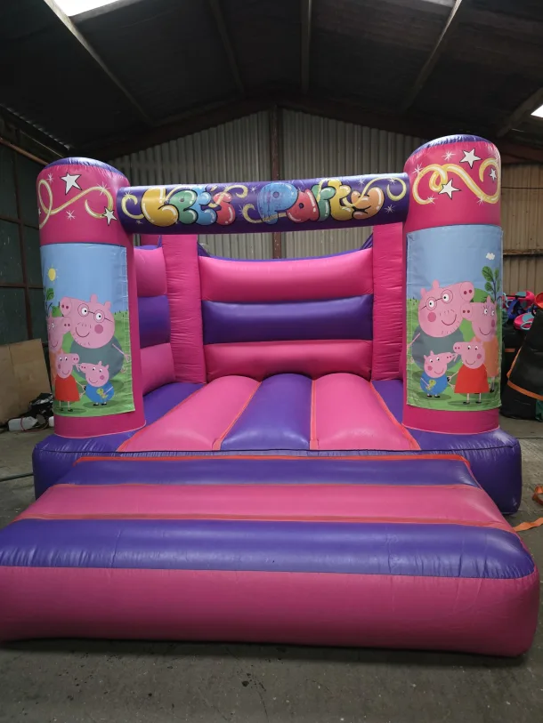 Pink And Purple Peppa Pig H Frame Bouncy Castle