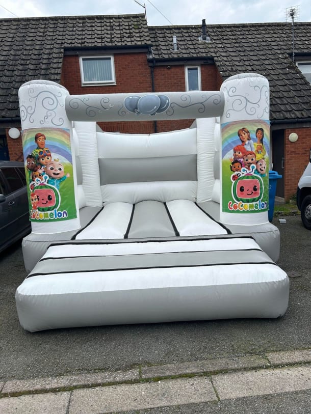 Grey White Cocomelon Bouncy Castle