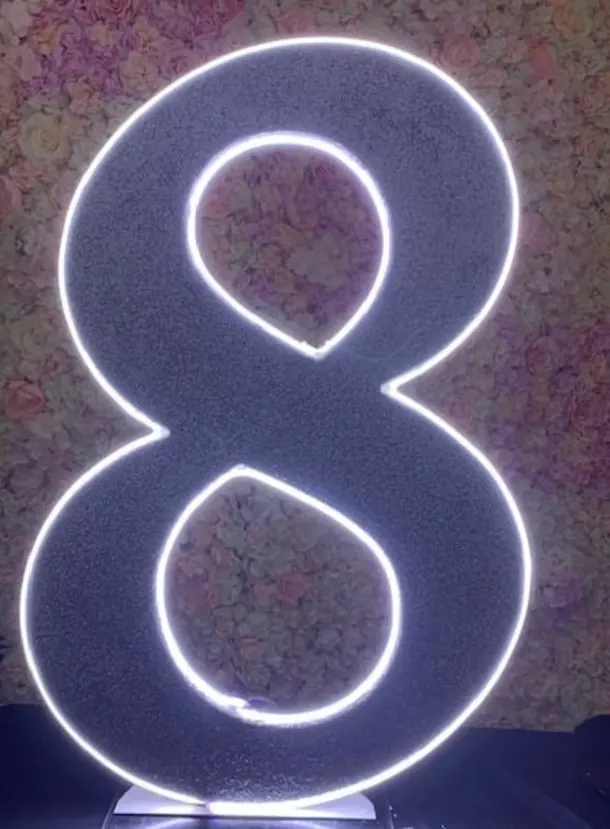 4ft Light Up Number 8