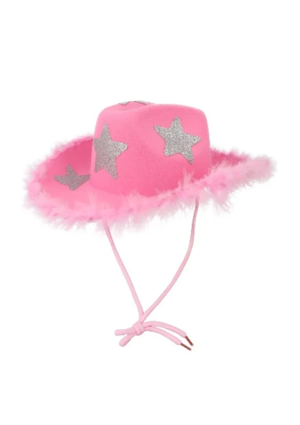 Pink Fluffy Cowboy Hat