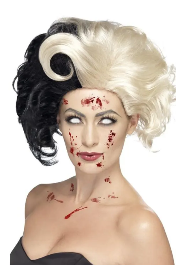 Evil Madame Wig Black And Blonde