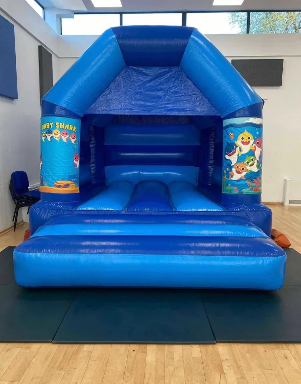 12ft X 14ft Baby Shark 2 Shades Of Blue Bouncy Castle