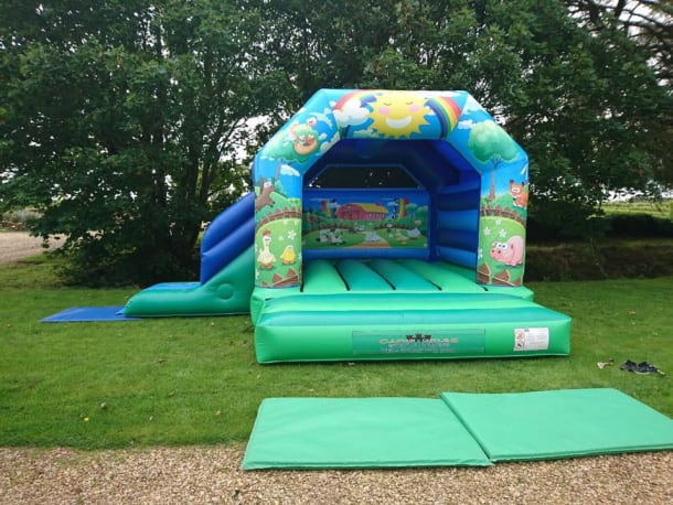 Farmyard Side Slide Bouncy Castle