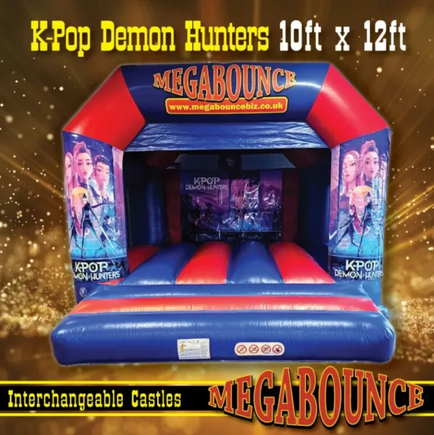 10ft X 12ft K-pop Demon Hunters Interchangeable Bouncy Castle