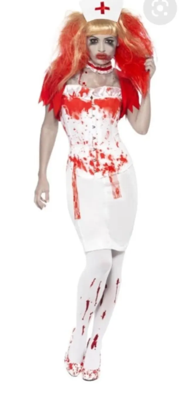 Blood Drip Nurse Fancy Dress Costume