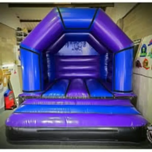 Purple  And Blue Bouncy Castle