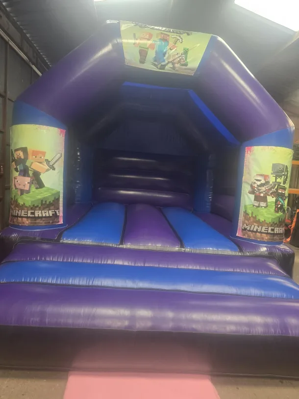 Blue And Purple A Frame Bouncy Castle Minecraft