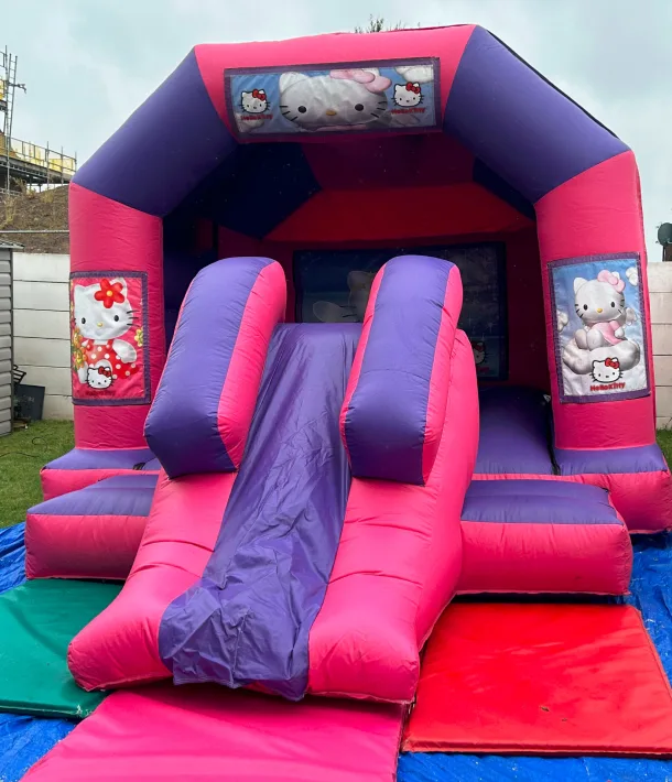 Pink And Purple Combo Castle -hello Kitty Theme