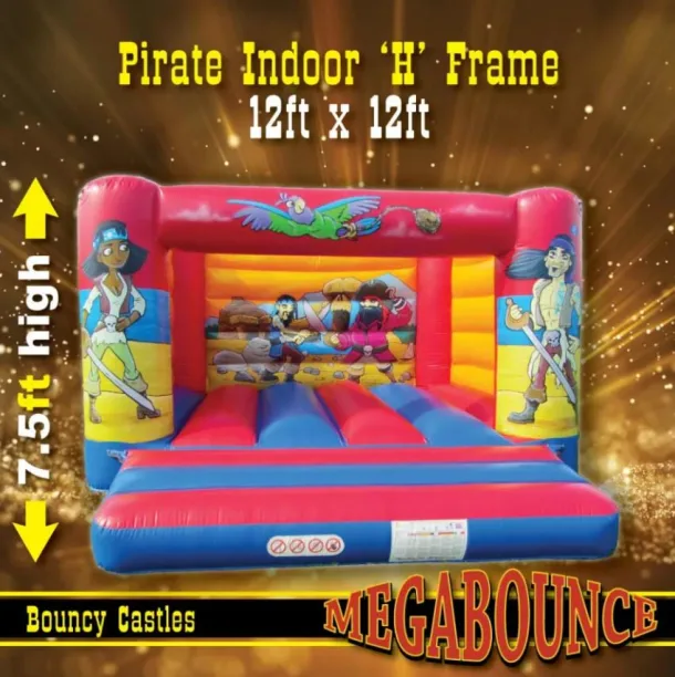 12ft X 12ft Pirate Indoor H Frame Bouncy Castle