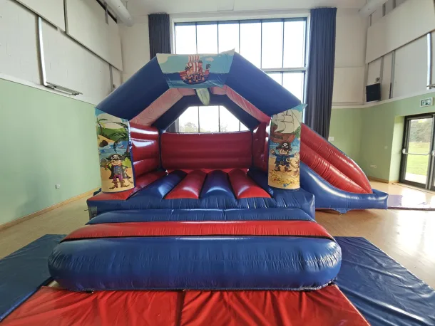 12ft X 15ft Pirate Side Slide Blue And Red Castle