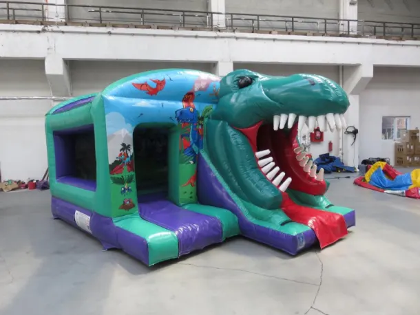 3d Dinosaur Combi Castle With Front Facing Slide