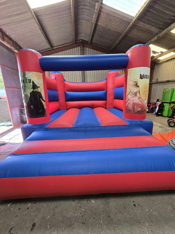 Red And Blue Wicked H Frame Bouncy Castle