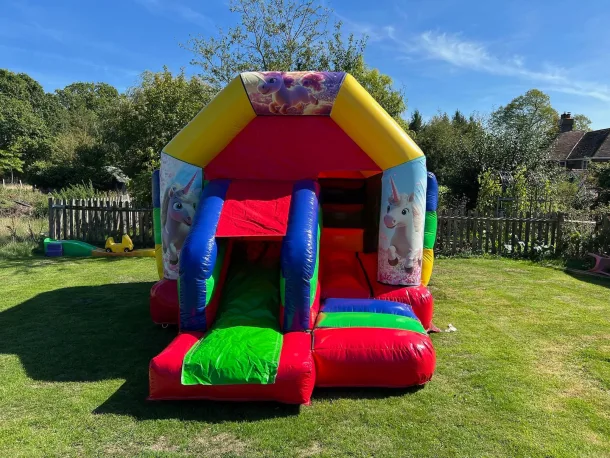 Unicorn Front Slide Disco Castle