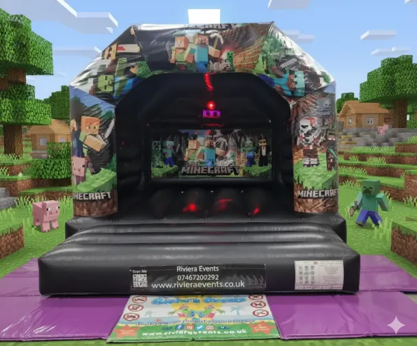Minecraft Disco Bouncy Castle