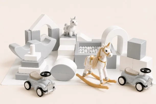Moonbeam Soft Play Package - Grey And  White