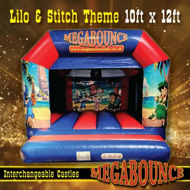 10ft X 12ft Lilo And Stitch Interchangeable Bouncy Castle