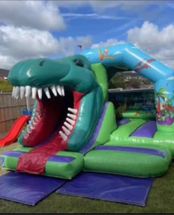 3d Dinosaur Bounce And Slide Castle