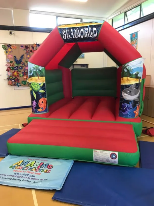 Seaworld Bouncy Castle - Red And Green