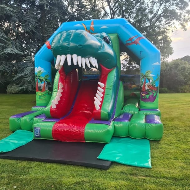 Dino Disco Bouncy Castle With Slide