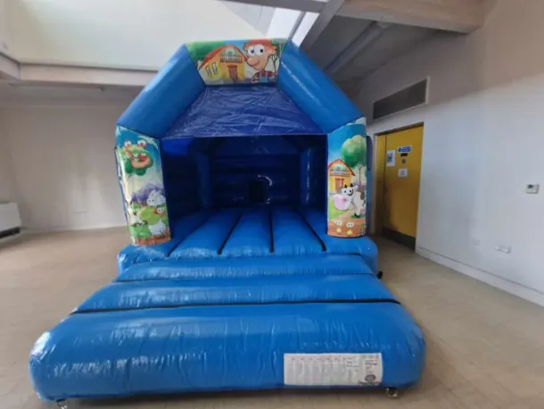 Blue Farmyard Bouncy Castle