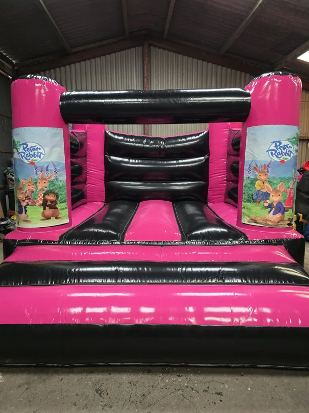 Pink And Black Petter Rabbit H Frame Bouncy Castle