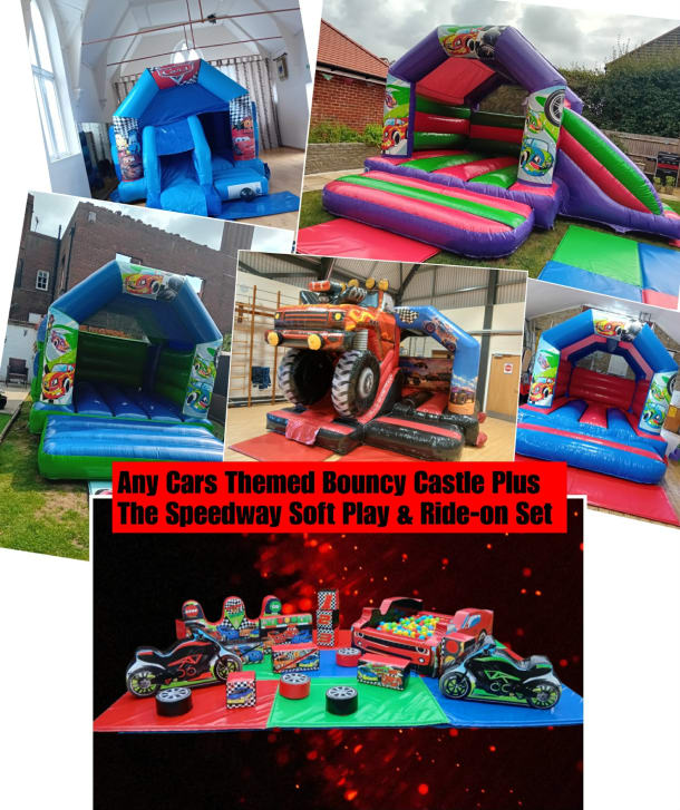 Speedway Party Package With Ride Ons