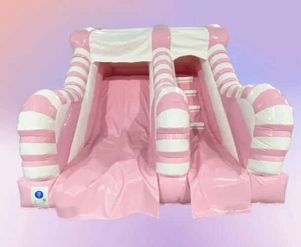 5ft Platform Pink And White Candy Twist Slide