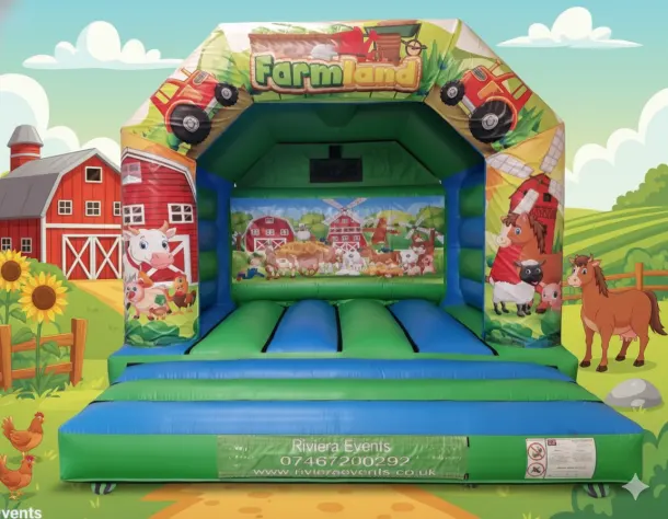 Farm Disco Bouncy Castle