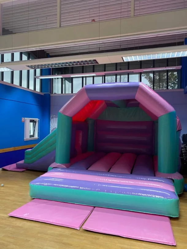 Pastel Side Slide Combo Bouncy  Castle