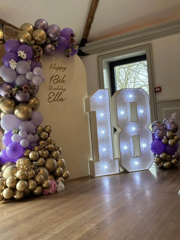 Floral Sail Board Display With X2 Leds