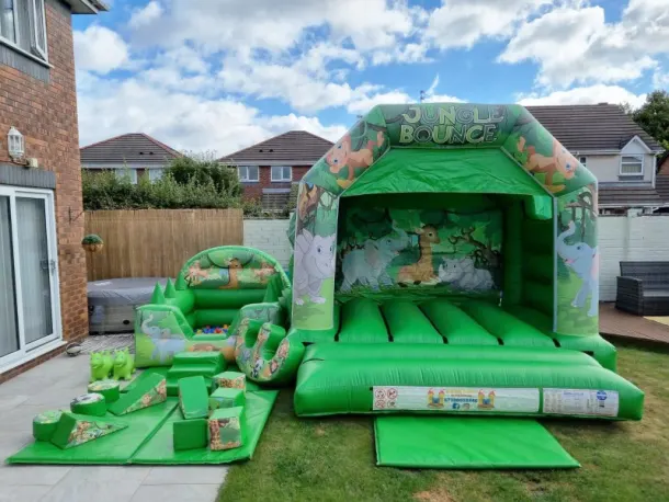 Jungle Bouncy Castle And Soft Play Package